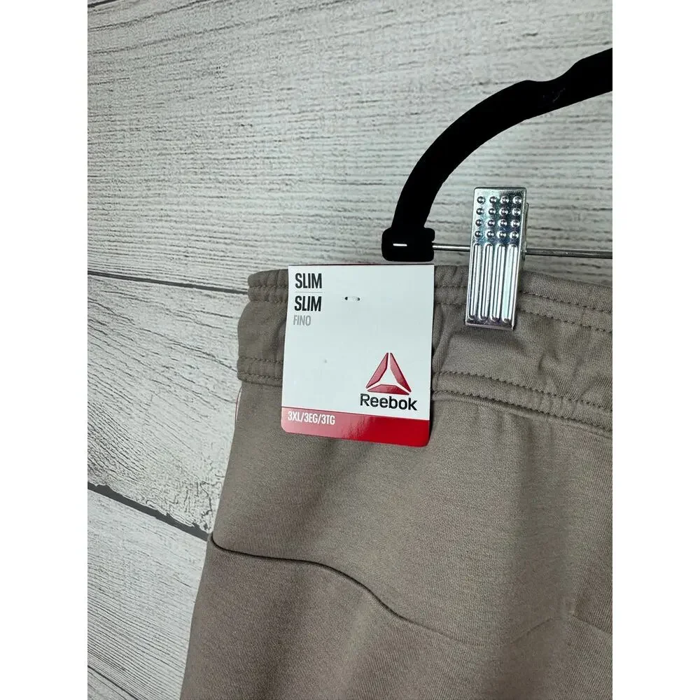 Reebok Men's Brown Slim Flow Sweat Jogger Pants Size 3XL